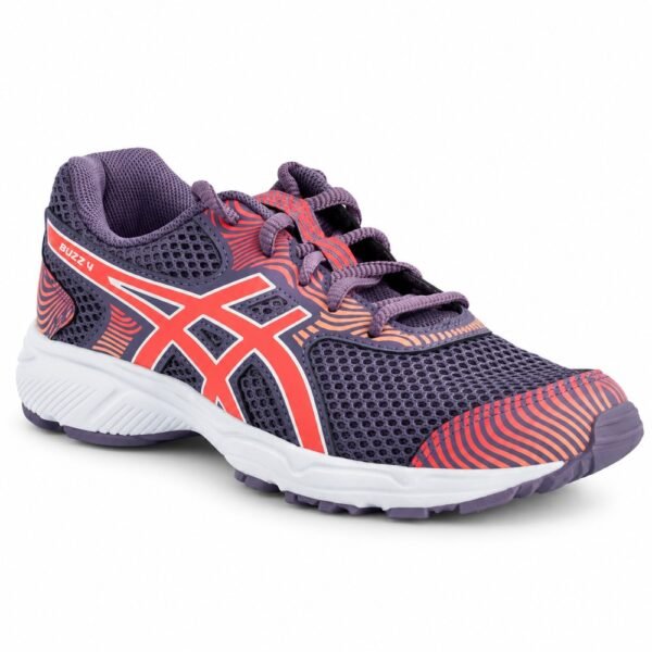Tênis Asics Buzz 4 GS Infantil Roxo e Coral 1014A358
