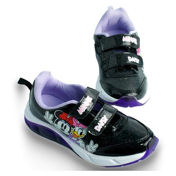 Tênis Casual Juvenil Minnie Disney Preto/Lilás DMN22DY
