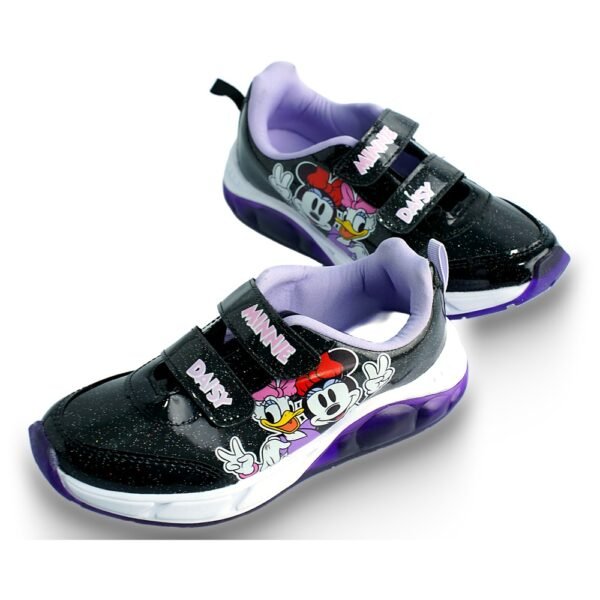 Tênis Casual Juvenil Minnie Disney Preto/Lilás DMN22DY