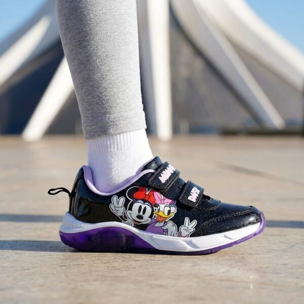Tênis Casual Juvenil Minnie Disney Preto/Lilás DMN22DY