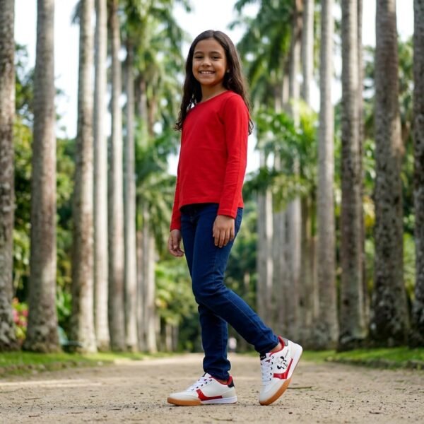 Tênis Juvenil Minnie Disney Branco/Vermelho DMN23DY