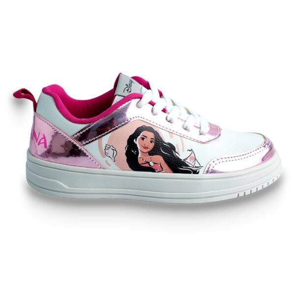 Tênis Infantil Moana Disney Branco/Rosa DMO04KR