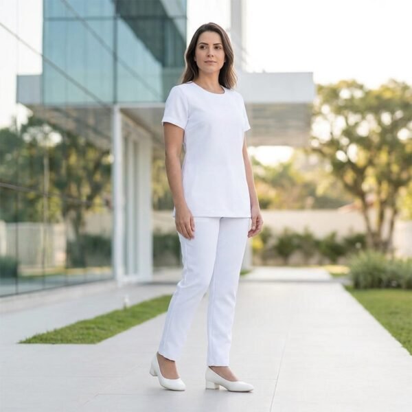 Sapato Feminino Piccadilly Salto Bloco Conforto Branco Neve 140110-521
