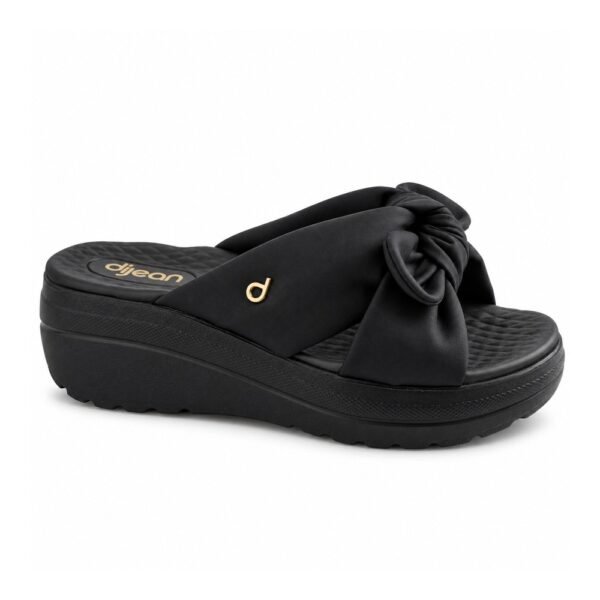 Chinelo Feminino Dijean Preto com Laço 33120018-0001