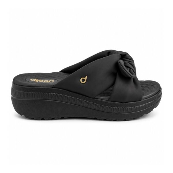 Chinelo Feminino Dijean Preto com Laço 33120018-0001