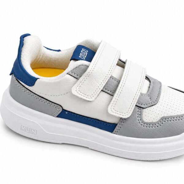 Tênis Klin Infantil Unissex Capri Mini Branco, Cinza e Petróleo 355012000