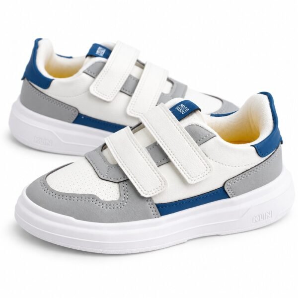 Tênis Klin Infantil Unissex Capri Mini Branco, Cinza e Petróleo 355012000