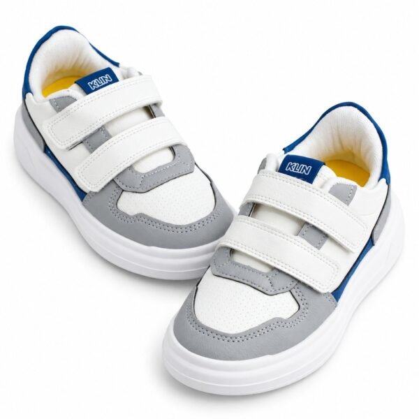 Tênis Klin Infantil Unissex Capri Mini Branco, Cinza e Petróleo 355012000
