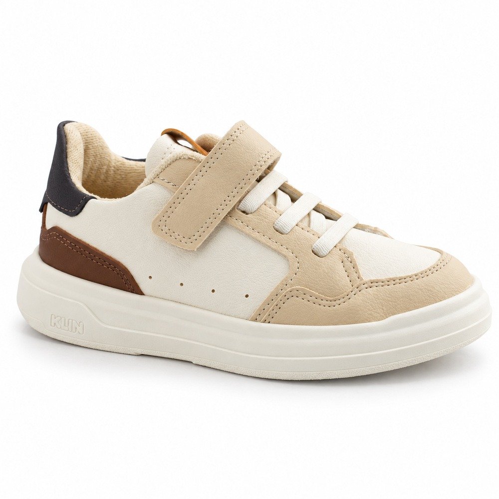 Tênis Klin Infantil Capri Mini off white, whisky e argila — foto 2