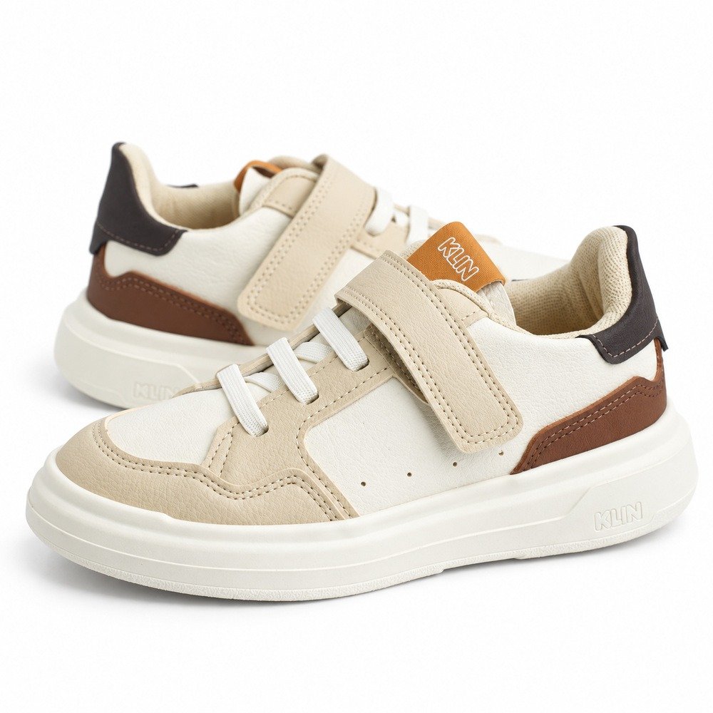 Tênis Klin Infantil Capri Mini off white, whisky e argila — foto 3