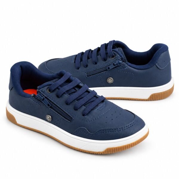 Tênis Kidy Infantil Menino K360 Casual Conforto Marinho com Zíper