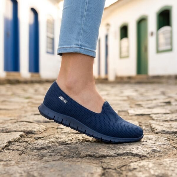 Tênis Feminino Casual Slip On Actvitta Marinho 4202.500.28005.93237