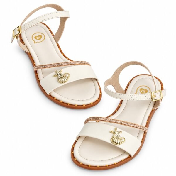 Sandália Infantil Molekinha Off White/Rosa 2342.122.28576.110032