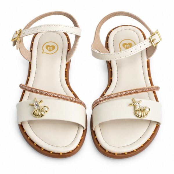 Sandália Infantil Molekinha Off White/Rosa 2342.122.28576.110032