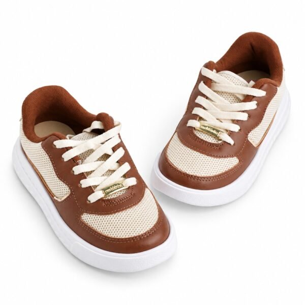 Tênis Infantil Molekinha Off White/Avelã/Dourado 2575.119.31641.109201