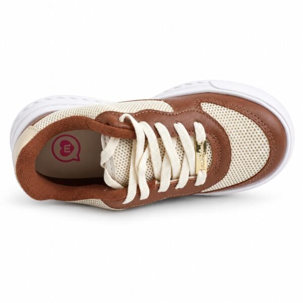 Tênis Infantil Molekinha Off White/Avelã/Dourado 2575.119.31641.109201