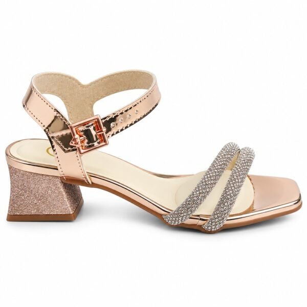 Sandália Infantil Molekinha Ouro Rosado Strass 2347.107.30725.92751