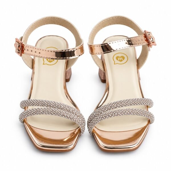 Sandália Infantil Molekinha Ouro Rosado Strass 2347.107.30725.92751