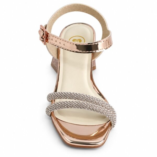 Sandália Infantil Molekinha Ouro Rosado Strass 2347.107.30725.92751