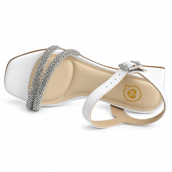 Sandália Infantil Molekinha Branca Strass 2347.107.31433.111315