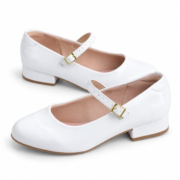 Sapato Infantil Molekinha Branco Verniz 2528.101.13488.16072