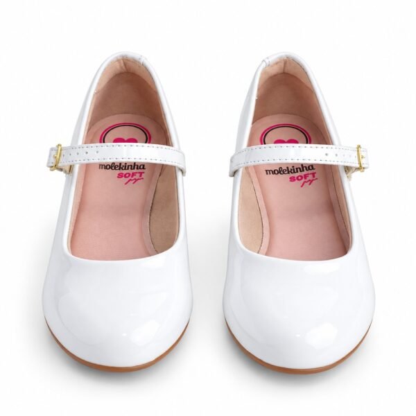 Sapato Infantil Molekinha Branco Verniz 2528.101.13488.16072