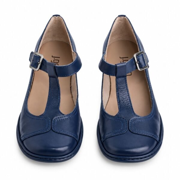 Sapato Feminino J.Gean Boneca Couro Índigo FE0048