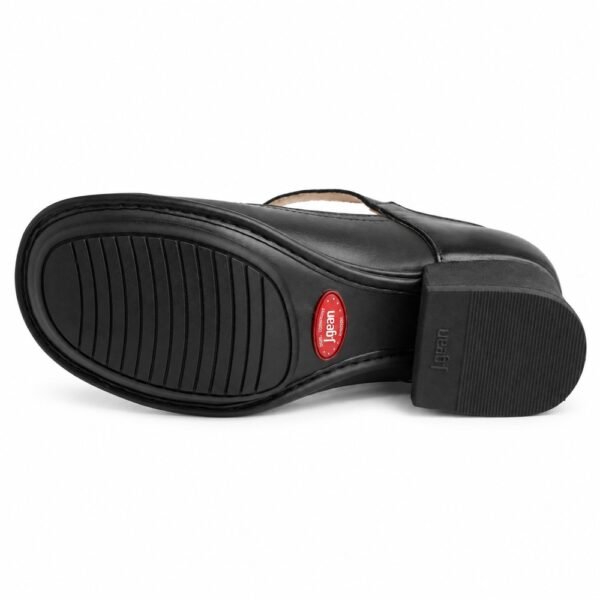 Sapato Feminino J.Gean Boneca Couro Preto FE0048