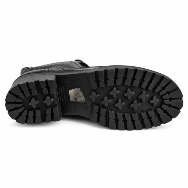 Bota Coturno Feminina Bottero em Couro Burnish Preto 349101