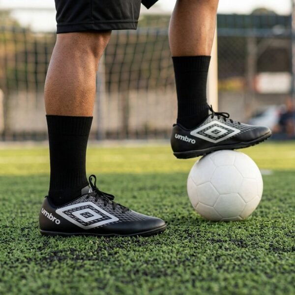 Chuteira Society Umbro X-Diamond Preto e Cinza U01FB00302