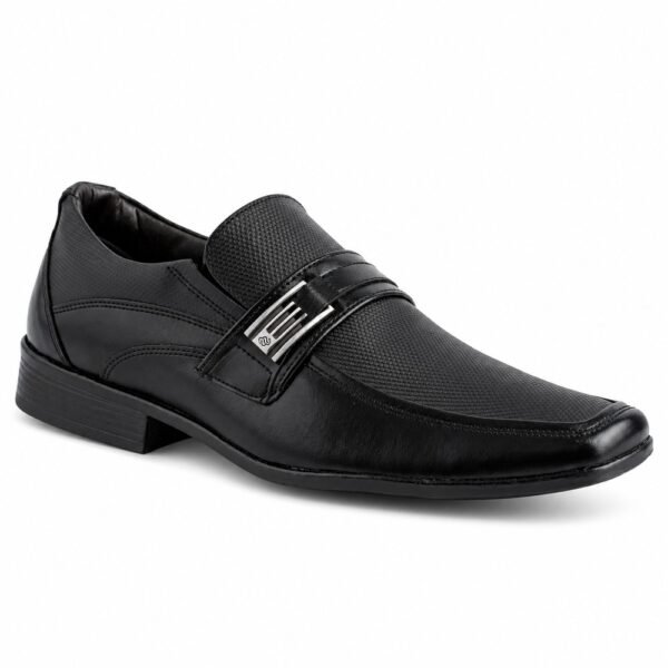 Sapato Masculino Bertelli Social com Enfeite Metálico 70.199 Confort Preto