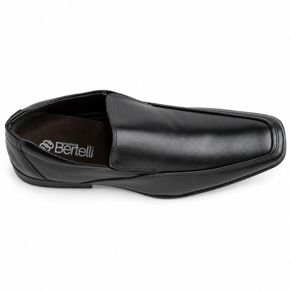 Sapato Masculino Bertelli Social Liso com Elástico 70.188 Confort Preto
