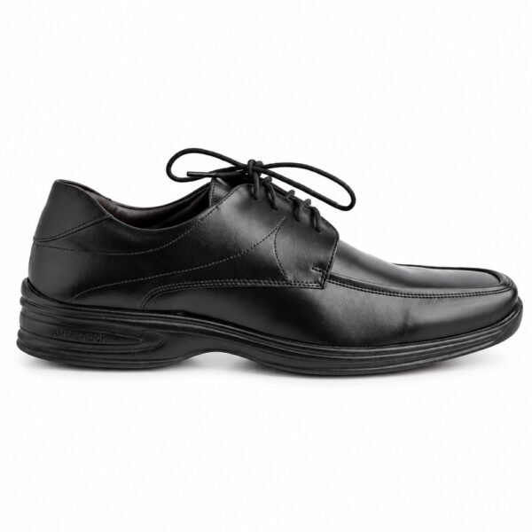 Sapato Masculino Bertelli Anti Shock de Amarrar 35.000 Confort Preto