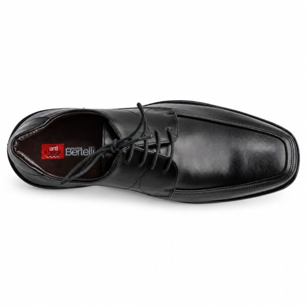 Sapato Masculino Bertelli Anti Shock de Amarrar 35.000 Confort Preto