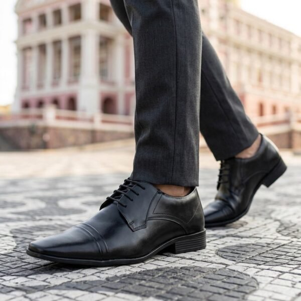 Sapato Masculino Bertelli Social com Biqueira 60.005 Confort Preto