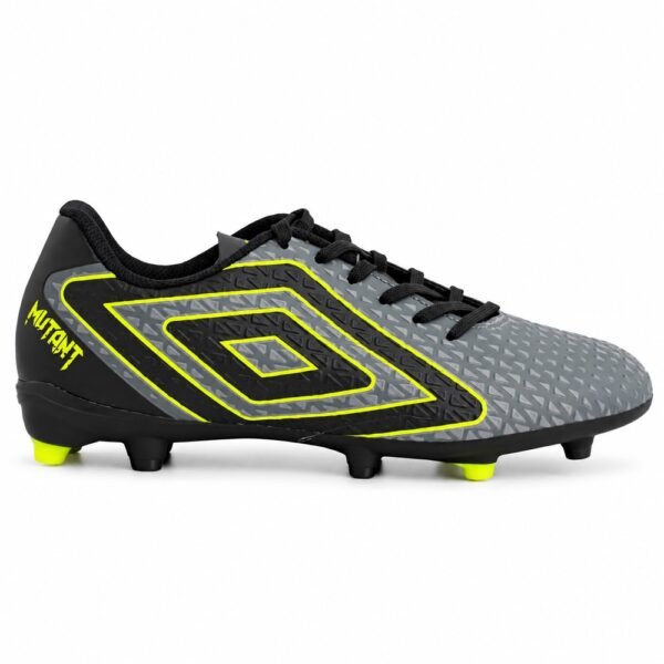 Chuteira Campo Umbro Mutant Grafite Preto e Verde Limão U01FB00223