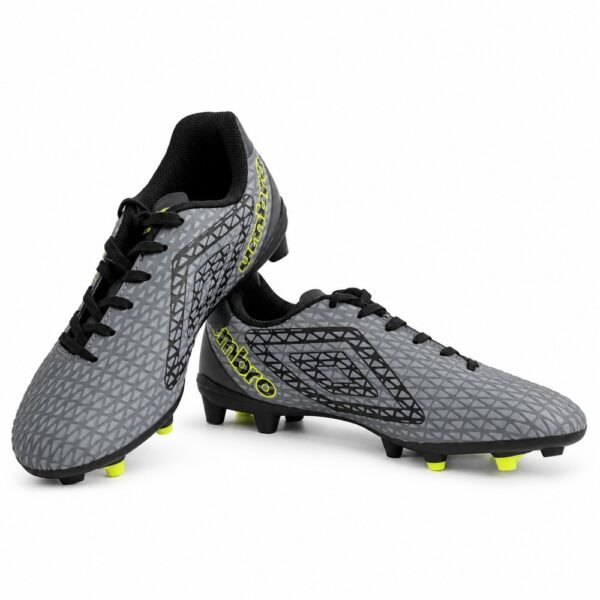 Chuteira Campo Umbro Mutant Grafite Preto e Verde Limão U01FB00223