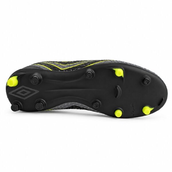 Chuteira Campo Umbro Mutant Grafite Preto e Verde Limão U01FB00223