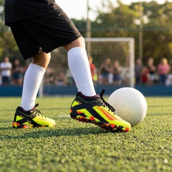 Chuteira Society Infantil Penalty RX Locker Kids Y-3 Amarelo/Laranja/Preto