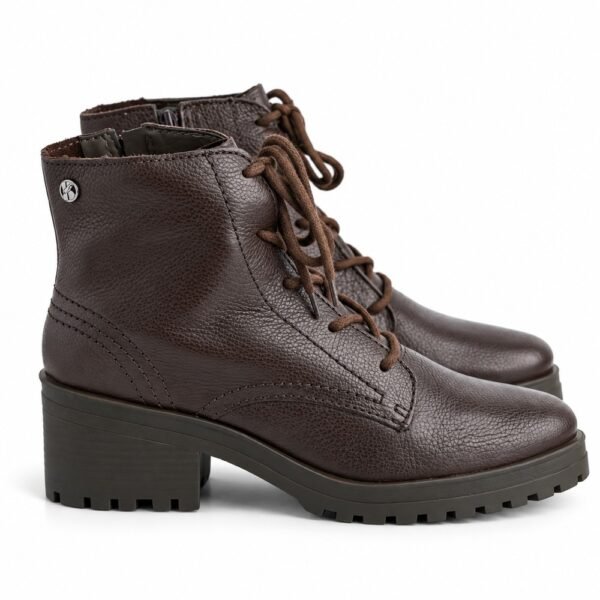 Bota Coturno Feminina Bottero em Couro Burnish Marrom 349101