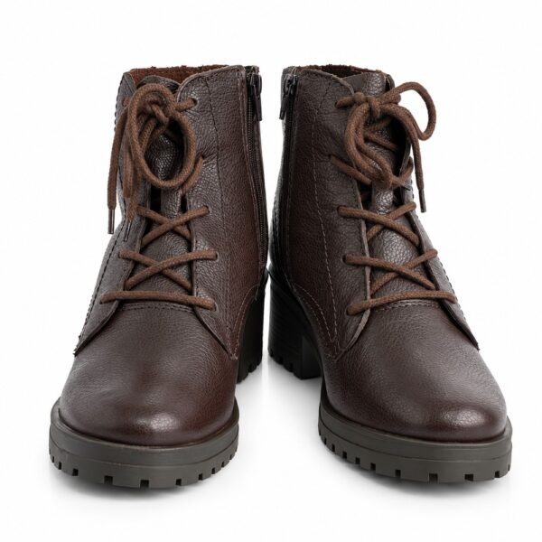 Bota Coturno Feminina Bottero em Couro Burnish Marrom 349101