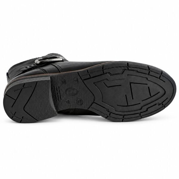 Bota Feminina Bottero em Couro Cano Baixo com Fivela Preto 361730