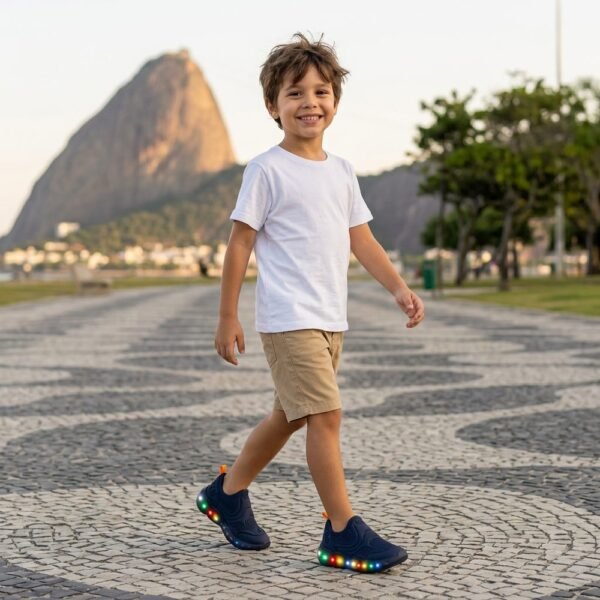 Tênis Infantil Bibi Roller Celebration 3.0 com Luz Azul Marinho 1252101