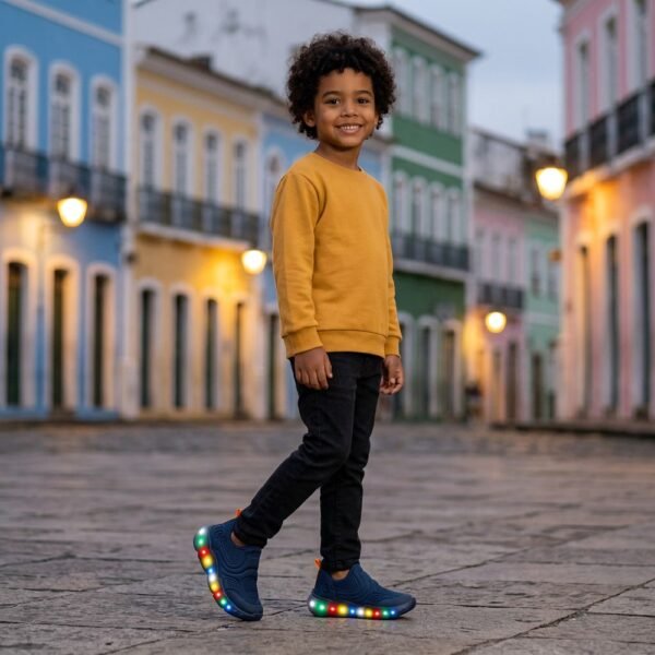 Tênis Infantil Bibi Roller Celebration 3.0 com Luz Azul Marinho 1252101