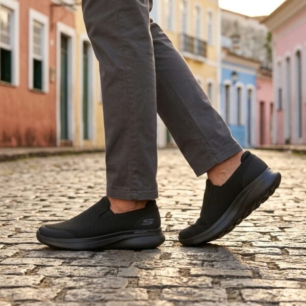 Tênis Skechers Masculino Go Walk Arch Fit N-Joy - Tale
