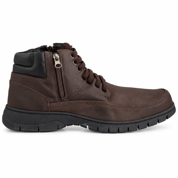 Bota Masculina Anatomic Gel Rústico Café com Zíper 7965