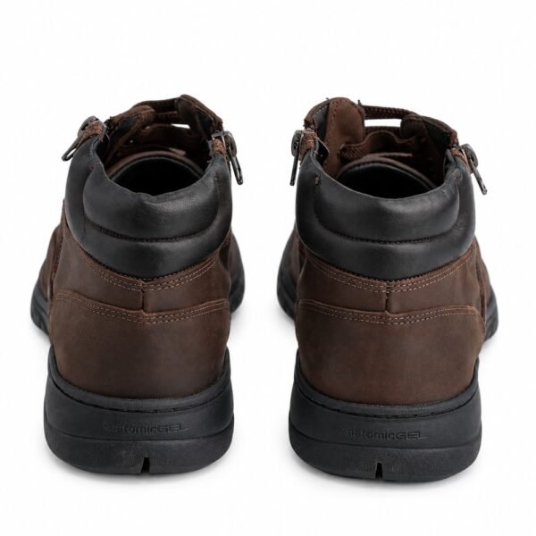 Bota Masculina Anatomic Gel Rústico Café com Zíper 7965