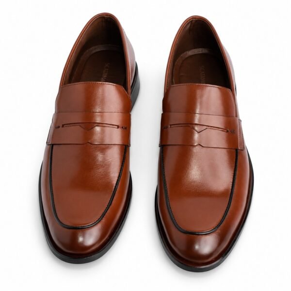 Mocassim Masculino Scatamacchia em Couro Conhaque 33010