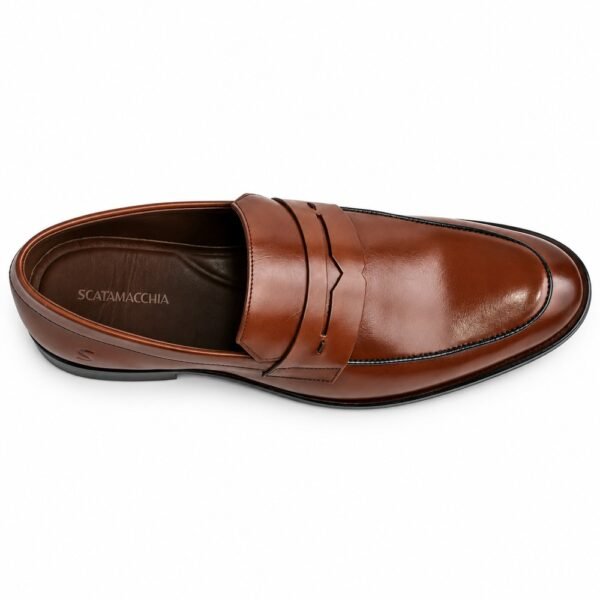 Mocassim Masculino Scatamacchia em Couro Conhaque 33010