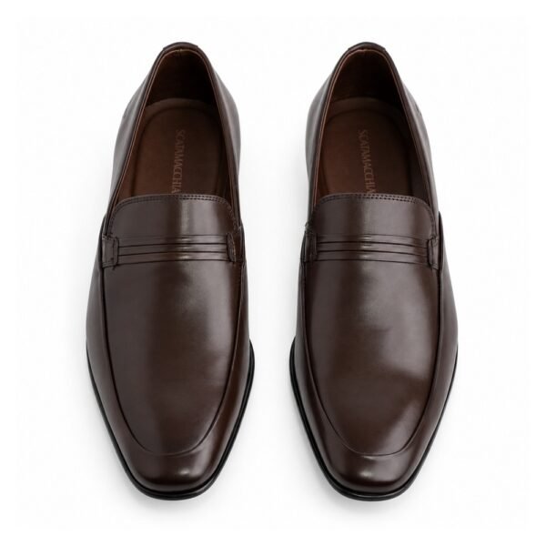 Mocassim Masculino Scatamacchia em Couro Cacau 15415